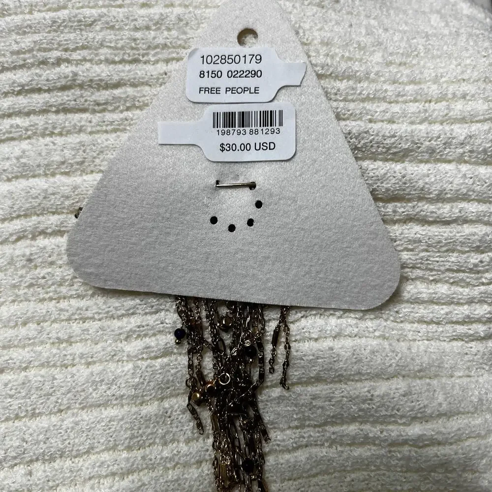 NWT Free People Women's Natural Cresta Dangle Brooch